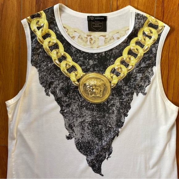 Versace Medusa Chain Printed Tank Top - Picture 2 of 6